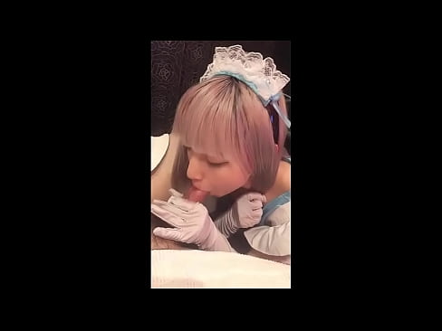 ❤️ 日本偶像[mayuka]，法国女仆装，第一部分，口交和用乳液打飞机 ️❌ at us❌️❤